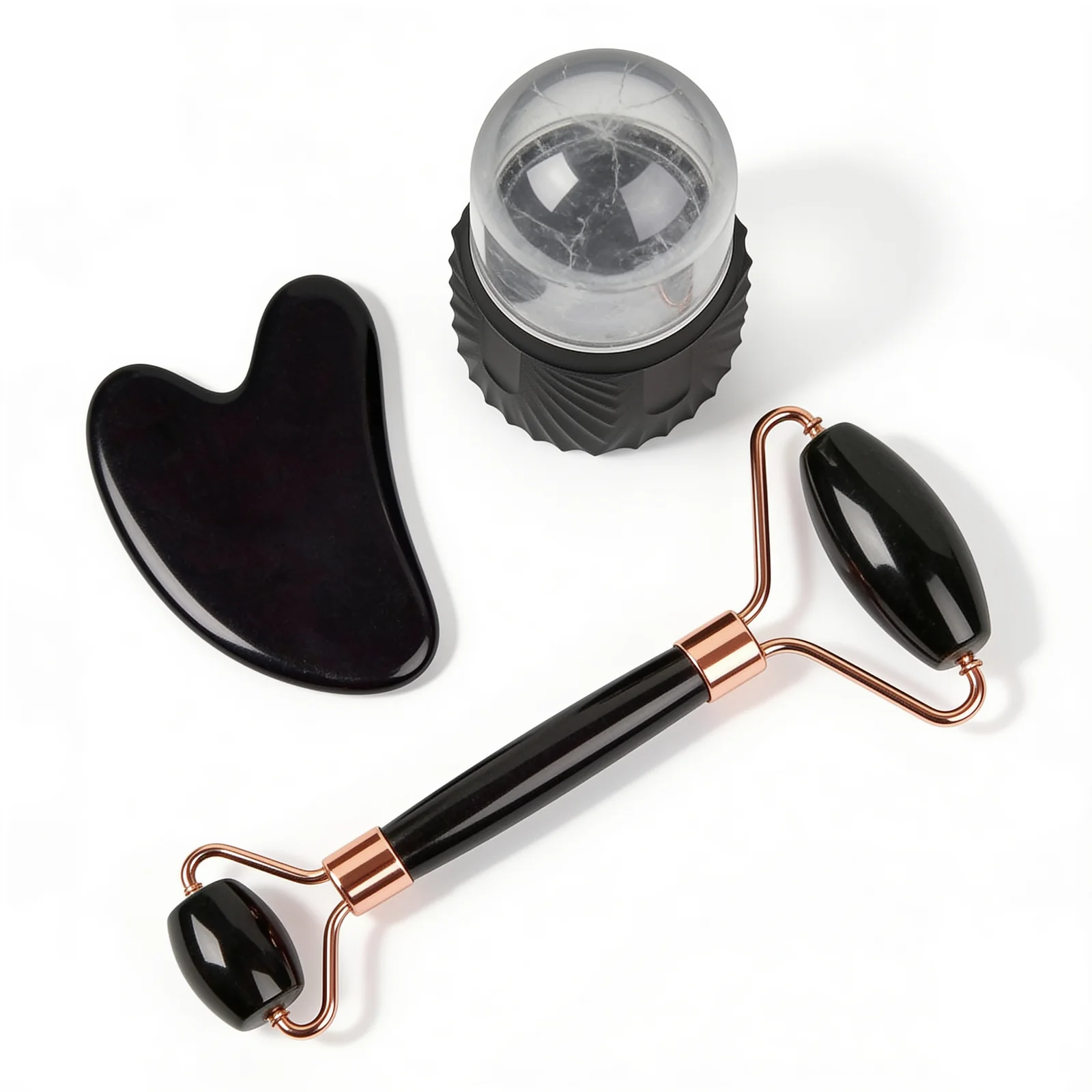 3-in-1 ice roller en gua sha-set