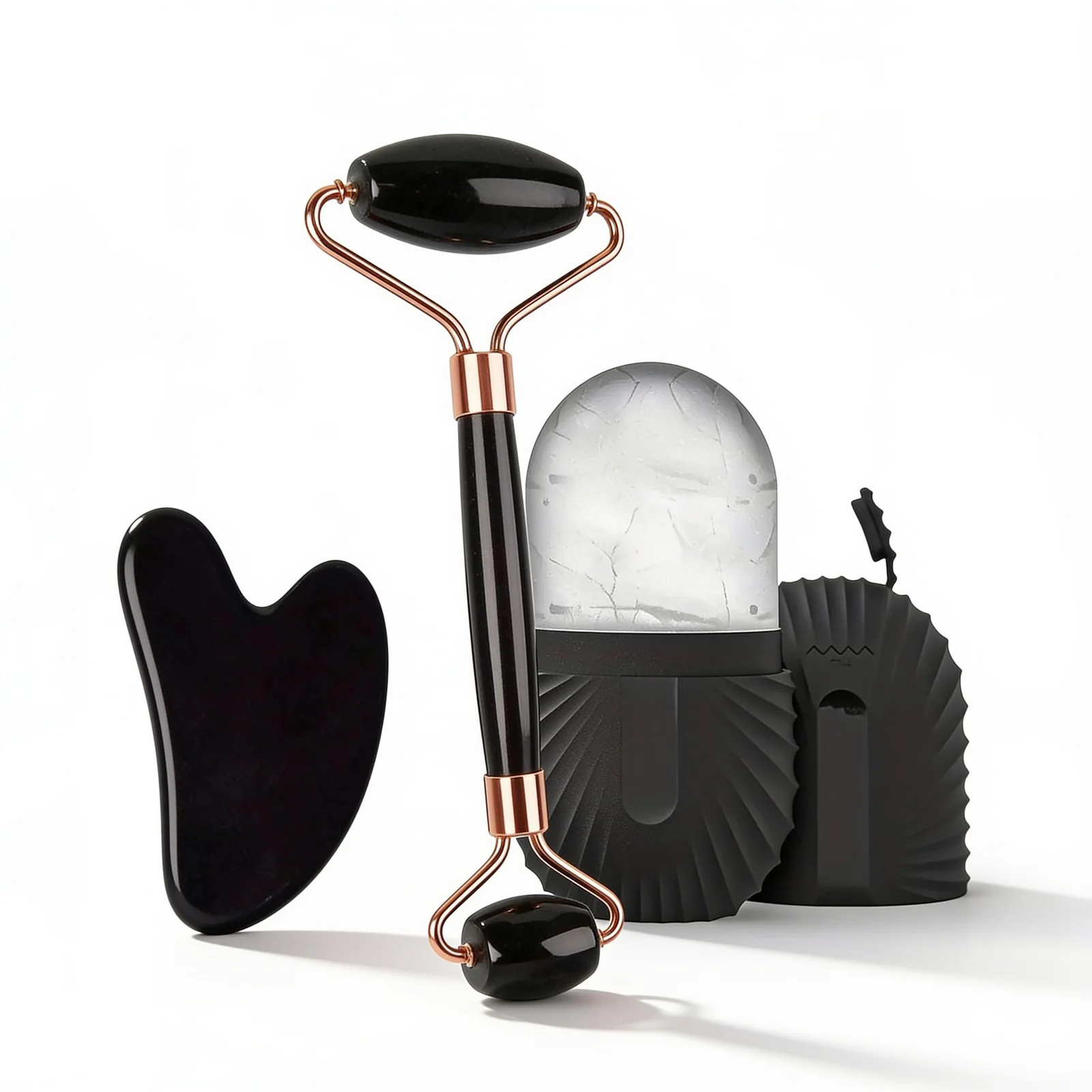 3-in-1 ice roller en gua sha-set