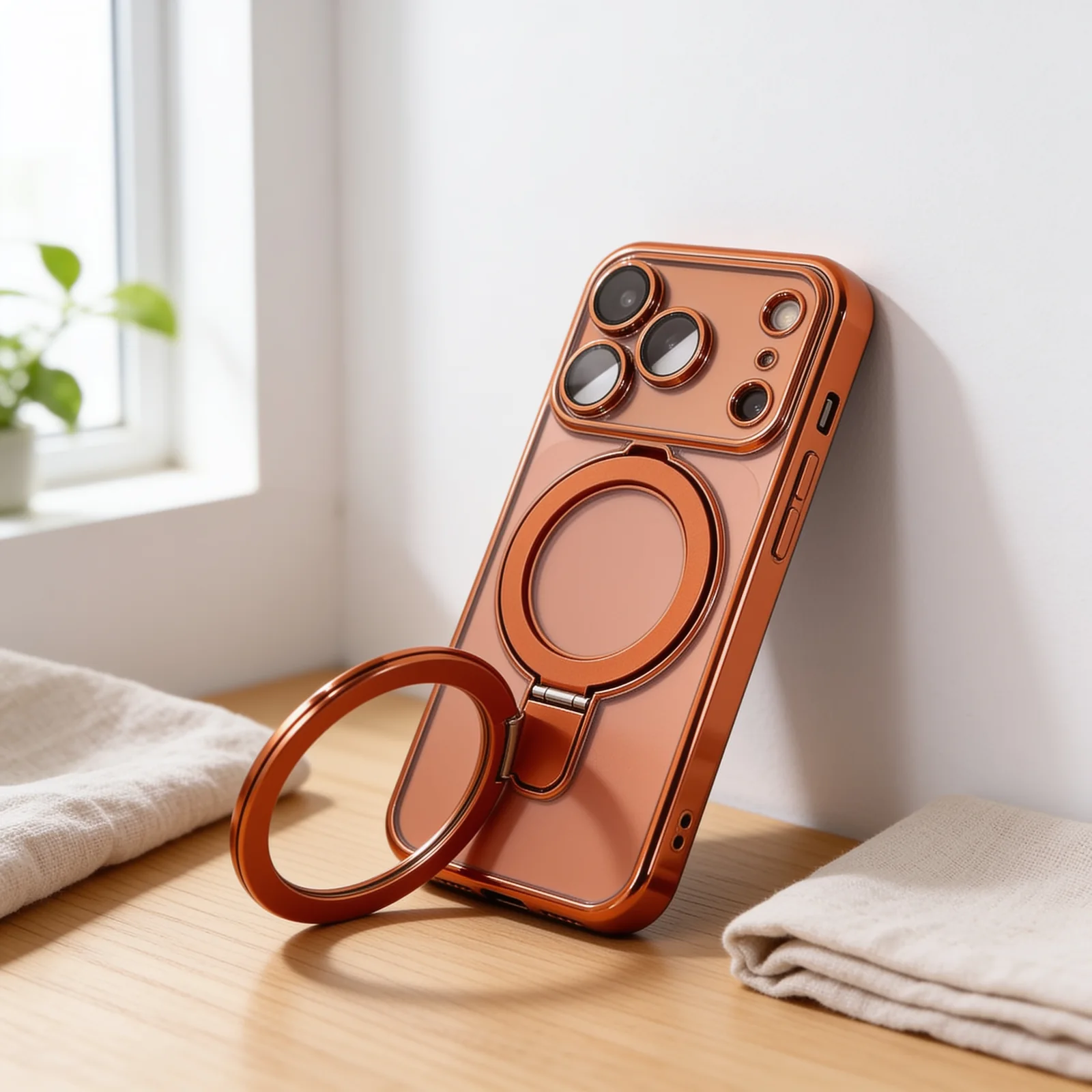 iPhone-hoesje met standaard en lensbescherming
